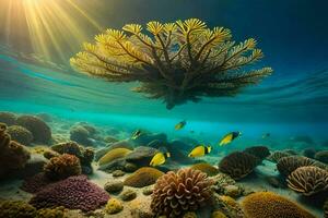el genial barrera arrecife, Australia. generado por ai foto