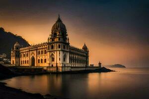 the beautiful architecture of the mumbai palace. AI-Generated photo