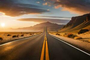 el la carretera a éxito es pavimentado con bueno intenciones generado por ai foto