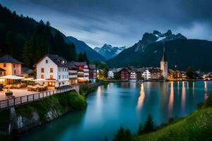 the village of altenburg in the alps, austria. AI-Generated photo