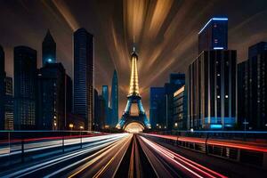 el eiffel torre en París, Francia. generado por ai foto