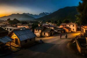 el pueblo de karimabad, Nepal. generado por ai foto