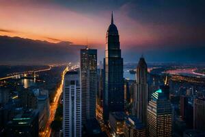 el ciudad de Taipéi, taiwán generado por ai foto