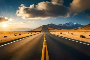 el la carretera a éxito es pavimentado con bueno intenciones generado por ai foto