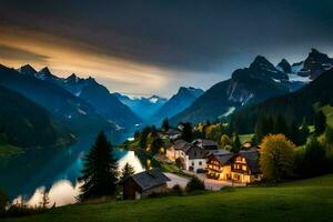 the village of alpbach, switzerland. AI-Generated photo