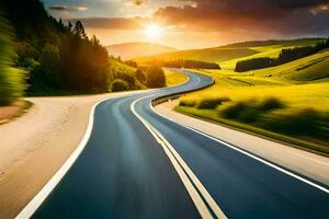 el la carretera a éxito es pavimentado con bueno intenciones generado por ai foto