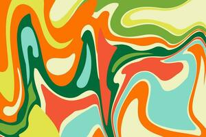 Psychedelic swirl acid wave rainbow line backgrounds in 1970s 1960s hippie style. y2k wallpaper patterns retro vintage 70s 60s groove. psychedelic poster background vector