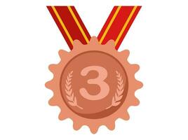 3rd Place Bronze Medal Reward vector