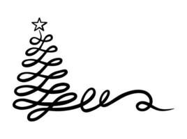 Christmas Tree outline vector