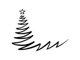 Christmas Tree outline vector