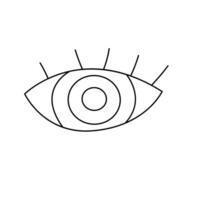 Vector illustration of eyes in doodle style.