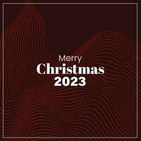 Merry Christmas 2023 Retro Style Futuristic Background Abstract vector