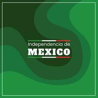 vector flat design mexico independence day concept template with green background