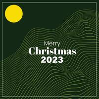 alegre Navidad 2023 retro estilo futurista antecedentes resumen vector