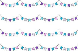 Seamless pattern of festive flags vector