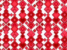 Seamless geometric pattern of rhombuses, squares in red colors vector