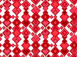 Seamless geometric pattern of rhombuses, squares in red colors vector