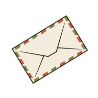 Vector Christmas blank envelope without stamps and seals. Isolated Illustration