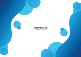 liquid color background. gradient blue color vector