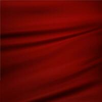 Realistic drapery fabric 3d. Red silk fabric background. Graphic element for design. Vector illustration