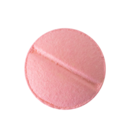 rosado redondo pastillas aislado. farmacia concepto elemento png