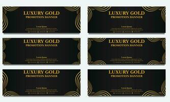 golden floral  horizontal banner template. Suitable for web banner, banner and internet ads vector