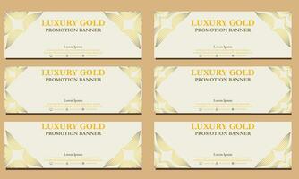 luxury gold horizontal banner template. Suitable for web banner, banner and internet ads vector