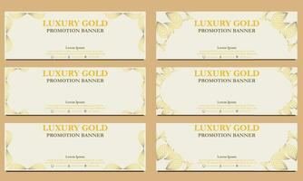 luxury gold horizontal banner template. Suitable for web banner, banner and internet ads vector