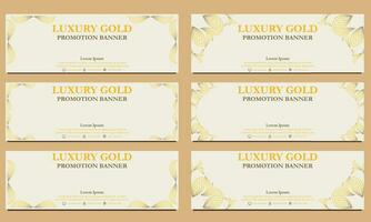 luxury gold horizontal banner template. Suitable for web banner, banner and internet ads vector