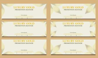 luxury gold horizontal banner template. Suitable for web banner, banner and internet ads vector