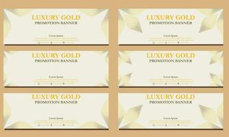 luxury gold horizontal banner template. Suitable for web banner, banner and internet ads vector