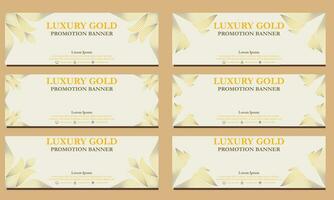 luxury gold horizontal banner template. Suitable for web banner, banner and internet ads vector