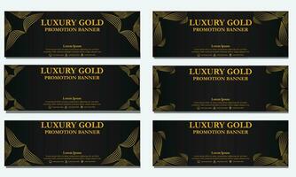 golden floral  horizontal banner template. Suitable for web banner, banner and internet ads vector