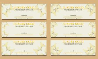 luxury gold horizontal banner template. Suitable for web banner, banner and internet ads vector