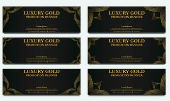 golden floral  horizontal banner template. Suitable for web banner, banner and internet ads vector