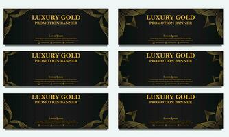 golden floral  horizontal banner template. Suitable for web banner, banner and internet ads vector