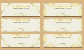 luxury gold horizontal banner template. Suitable for web banner, banner and internet ads vector