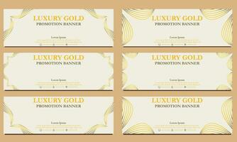 luxury gold horizontal banner template. Suitable for web banner, banner and internet ads vector