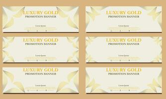 luxury gold horizontal banner template. Suitable for web banner, banner and internet ads vector