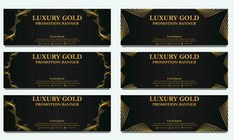 golden floral  horizontal banner template. Suitable for web banner, banner and internet ads vector