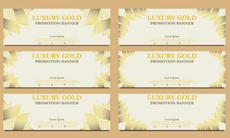 luxury gold horizontal banner template. Suitable for web banner, banner and internet ads vector