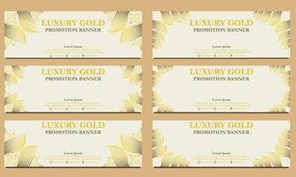 luxury gold horizontal banner template. Suitable for web banner, banner and internet ads vector