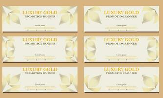 luxury gold horizontal banner template. Suitable for web banner, banner and internet ads vector