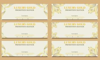 luxury gold horizontal banner template. Suitable for web banner, banner and internet ads vector