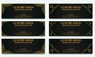 golden floral  horizontal banner template. Suitable for web banner, banner and internet ads vector