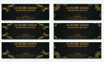 golden floral  horizontal banner template. Suitable for web banner, banner and internet ads vector