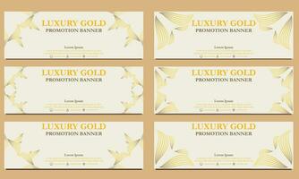 luxury gold horizontal banner template. Suitable for web banner, banner and internet ads vector