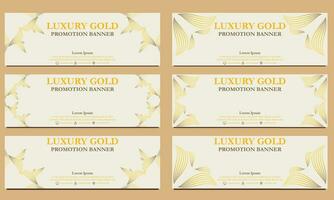 luxury gold horizontal banner template. Suitable for web banner, banner and internet ads vector