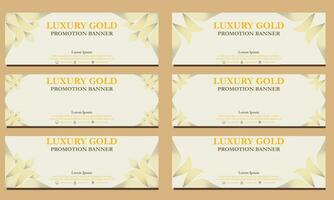 luxury gold horizontal banner template. Suitable for web banner, banner and internet ads vector
