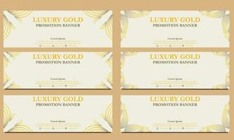 luxury gold horizontal banner template. Suitable for web banner, banner and internet ads vector